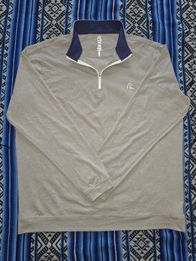 Rhoback Performance 1/4 Zip Pullover XL Grey Heather Golf Q-Zip